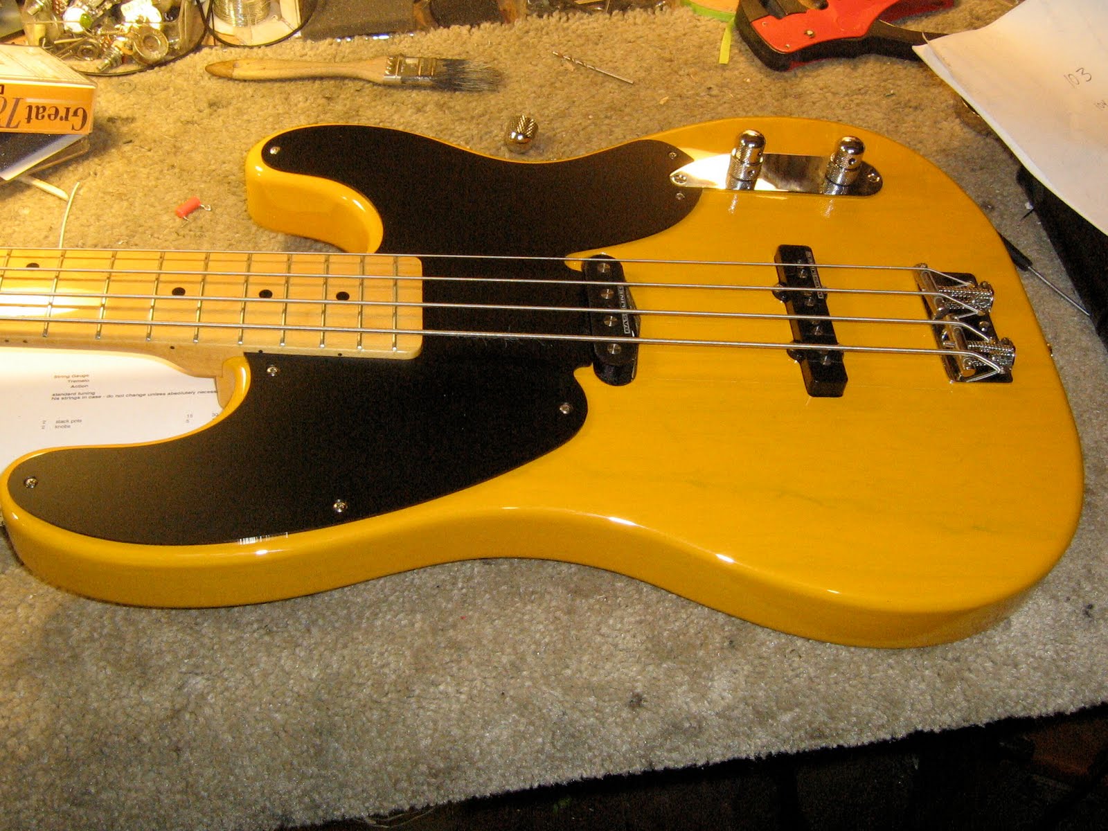 Daily Guitar Repair Adding a bridge Pickup to a Telecaster Bass