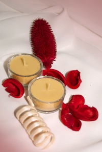 "Bright Red" scented natural candles