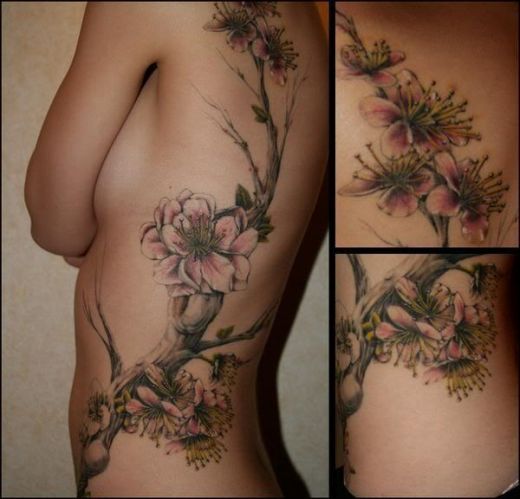 running tattoos. this flower tattoo running