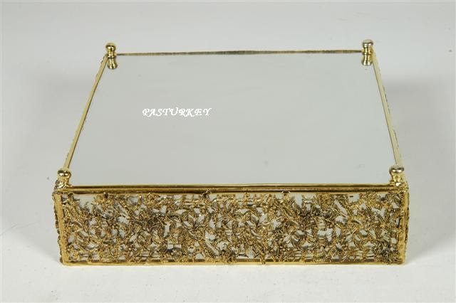 PASTURKEY ÖZEL TASARIM 45X45CM METAL ALTIN KAPLAMA DÜĞÜNNİŞANSÖZ