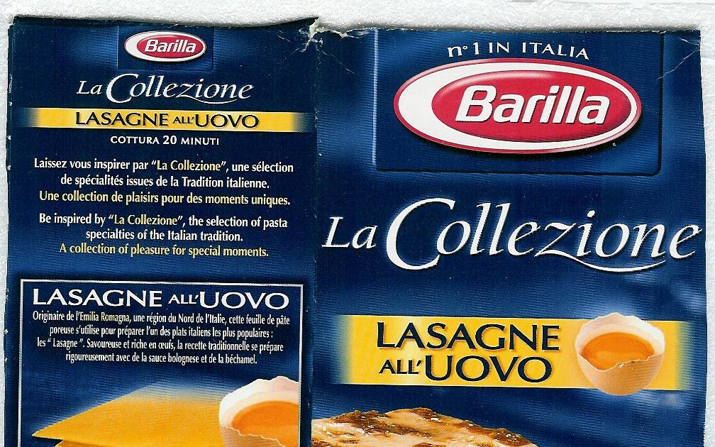 Mincir et Sport Barilla Lasagne sans precuisson