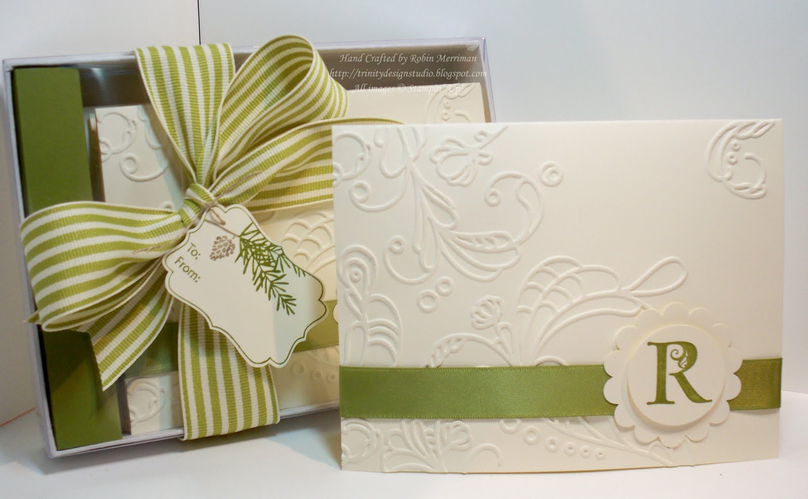 Trinity Designs Monogram Note Card Set New Class Offering!