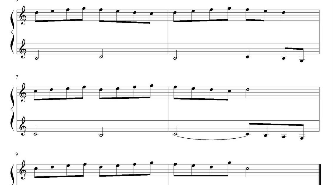 Easy Piano Sheets for piano beginners Free piano sheet of Beyer Etude 47