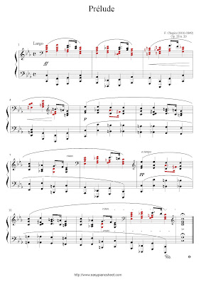 
Partitura de piano gratis de Fryderyk Chopin: Preludio (Op. 28 No.20)
