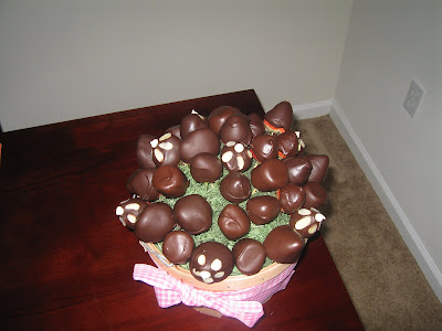 Chocolate coverd strawberries instead of flowers!