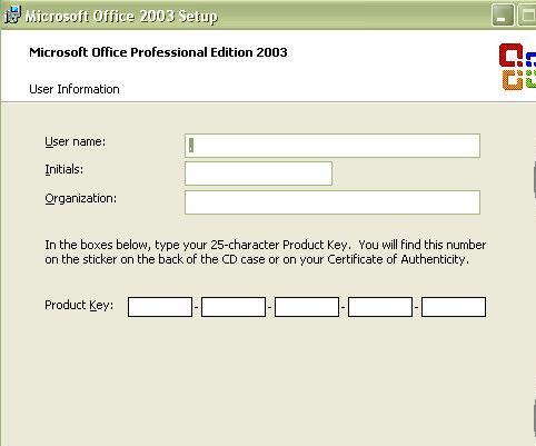Microsoft Office 2003 Serial