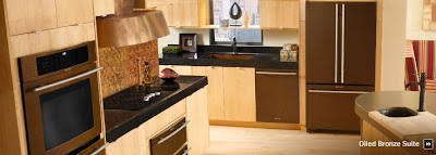 Jenn Air oil rubbed bronze kitchen appliance suite