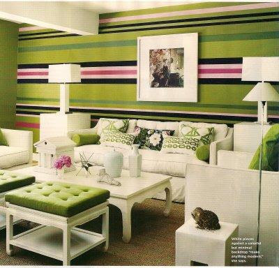 Wall Treatment For My Home Office:: Trees Or Horizontal Stripes?