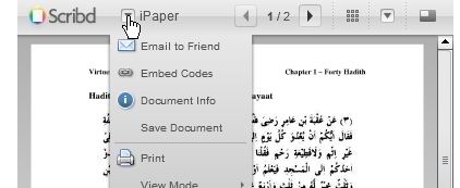 For easy printing and sharing, simply hover on the iPaper drop down icon as shown below: