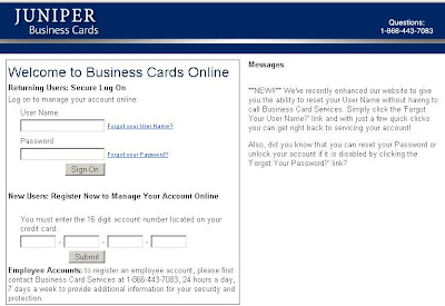 Juniper Business Cards Login at Www.Juniperbizcard.com