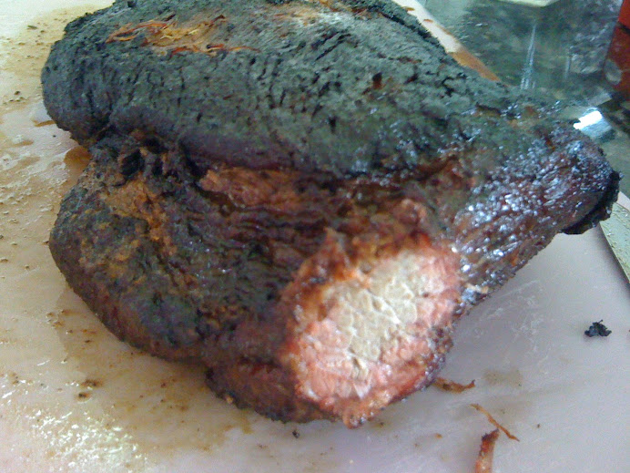 Smoke ring on the brisket