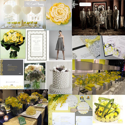  inspiration by goggling image search'yellow and grey wedding' Love