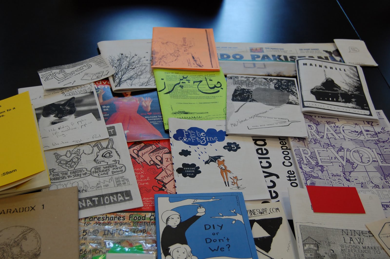 Stuart Hall Library Zines in the library