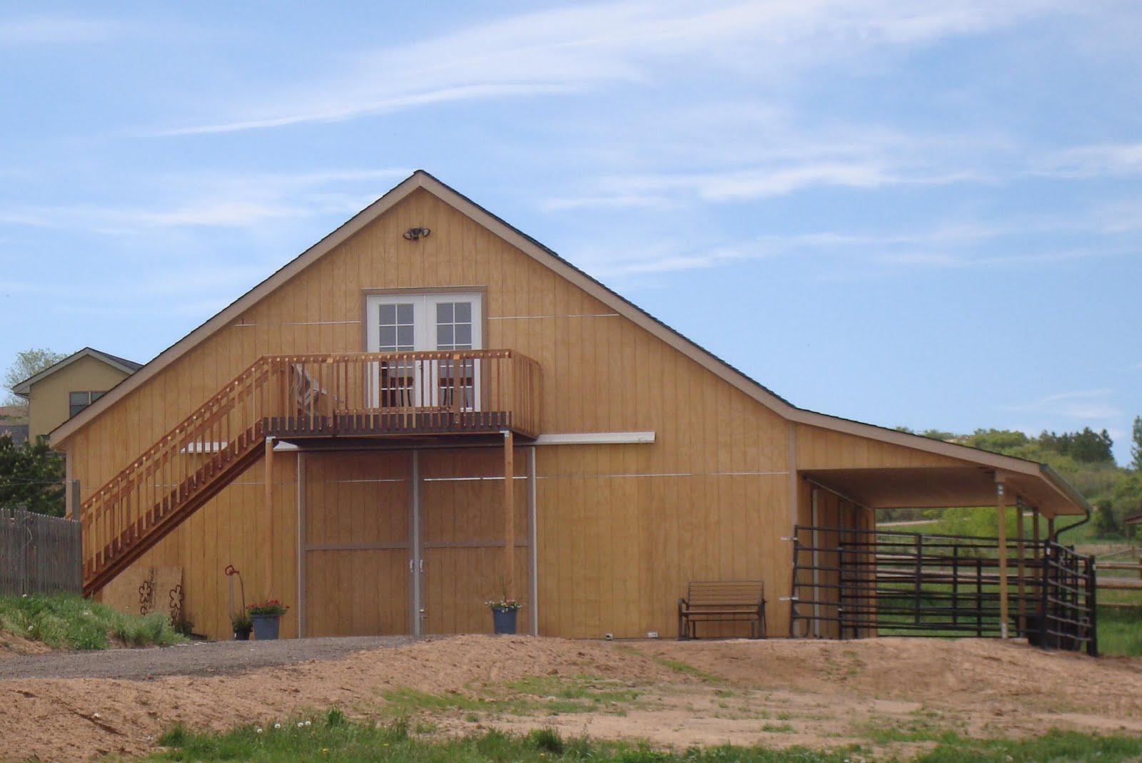 A2 Construction Custom Barn with Unique Hay Loft Entry