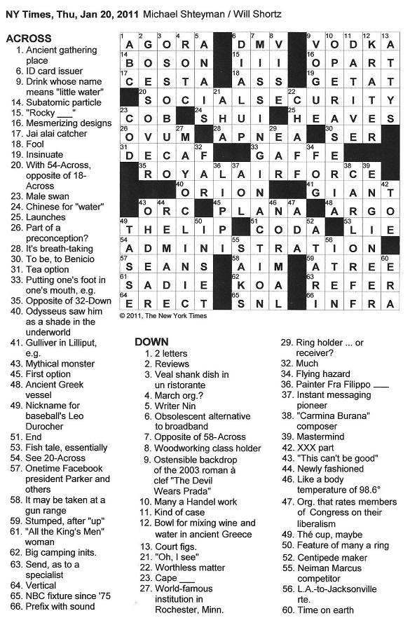 Id Card Issuer Crossword