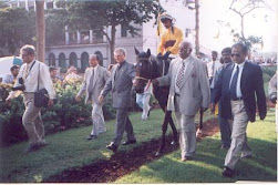 Dr M.A.M Ramaswamy and Dr Cyrus Poonawalla ,India's largest owner and breeder at Mahalaxmi (Mumbai)