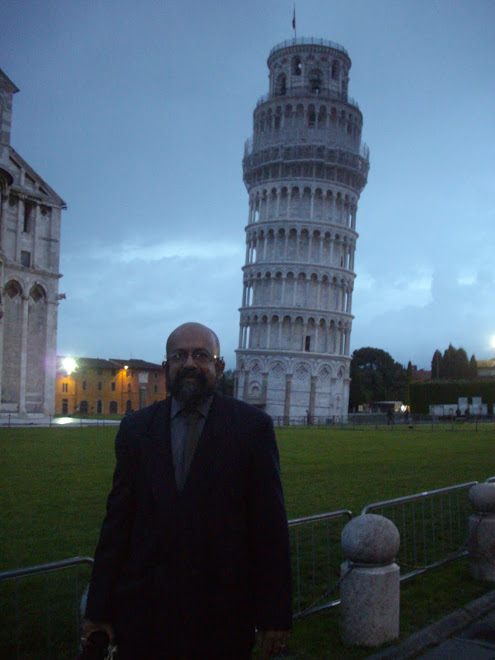 "Leaning tower of Pisa" viewed at 2030 hrs in Italian Summer night.(Sunday 16-5-2010)