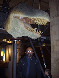 Self in comparison to Tyrannosaurus  Rex at "Natural History Museum" in London.(Monday 31-5-2010