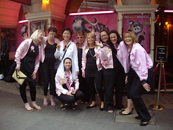 An all "Girls Group" in partying mood outside "Picccadilly Theatre" .(Friday 28-5-2010).