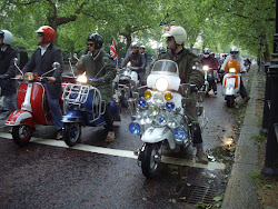 "Biker Demonstrators" passing through "St James Park".