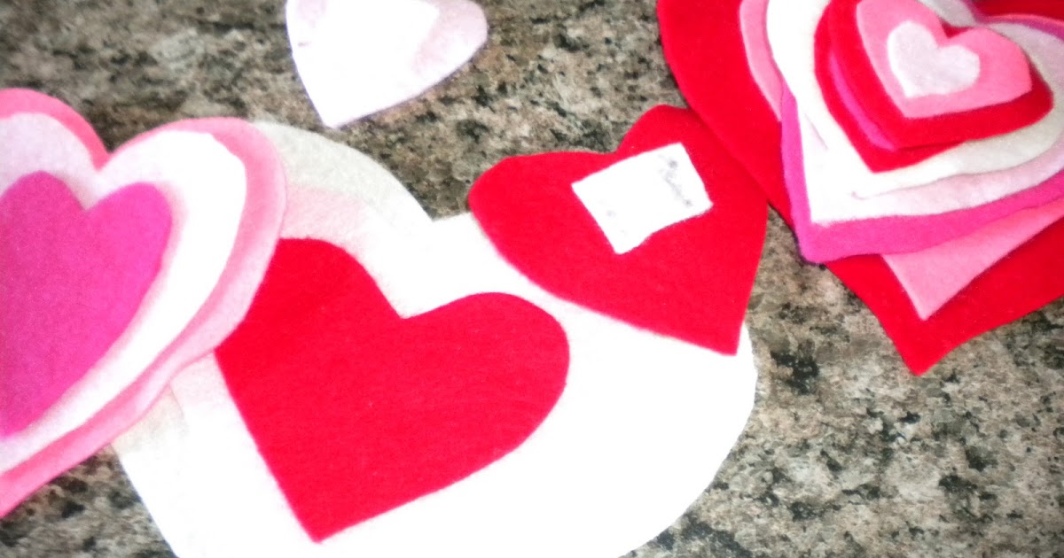 Just the 4 of us Valentine Heart Streamers