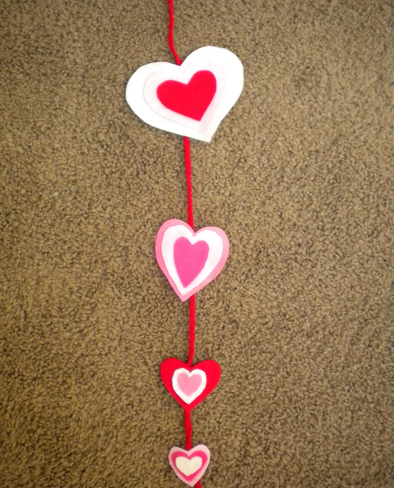 Just the 4 of us Valentine Heart Streamers