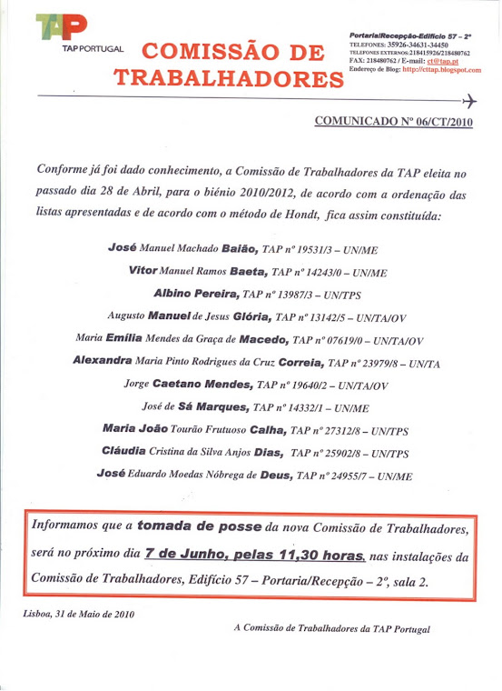 Comunicado 06/2010