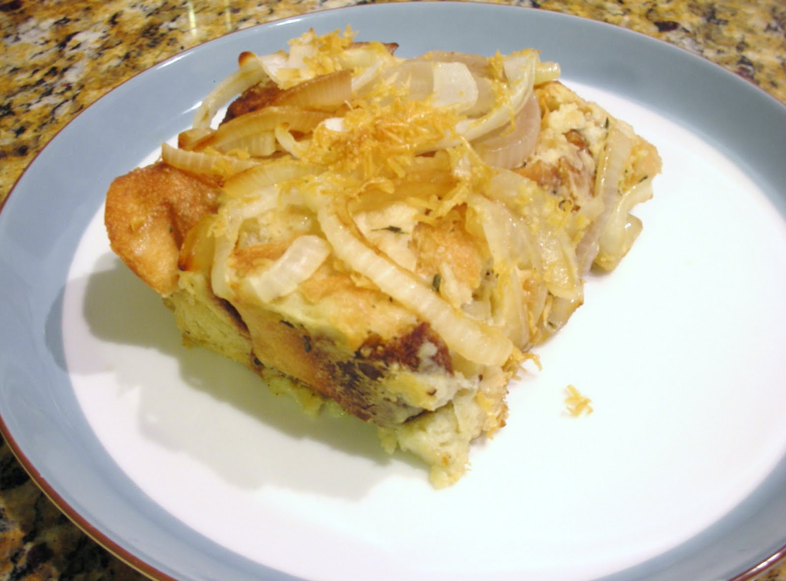 Everyday Vegan Onion Bread Pudding
