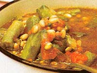 Ensopado de Soja com Quiabo e Tomate