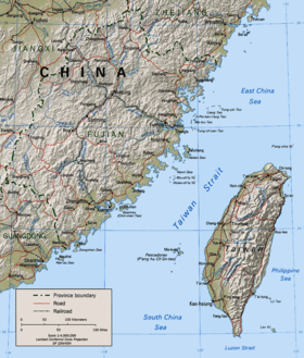 Map of Taiwan Strait, from the State Government website