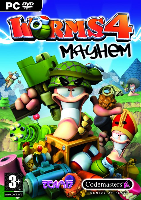 Worms 4 Mayhem MU Full 1GB + Crack Worms+4+3D