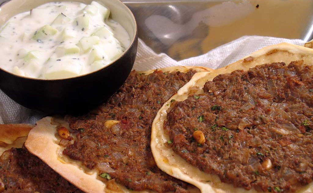 Lebanese Pizza Lahm bi ajeen Recipe LEBANESE RECIPES