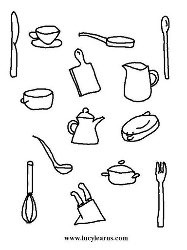 Kitchen Coloring Sheet Kitchen Coloring Sheet