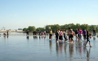 The water mirror in front of Place de Bourse in Bordeaux