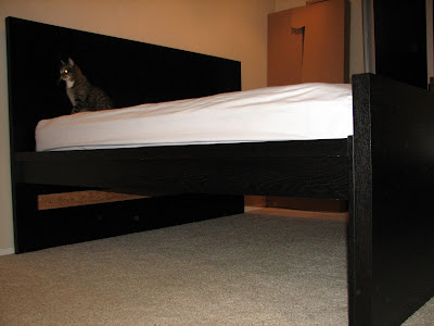 Ikea Malm black single bed frame (including bed slats) .