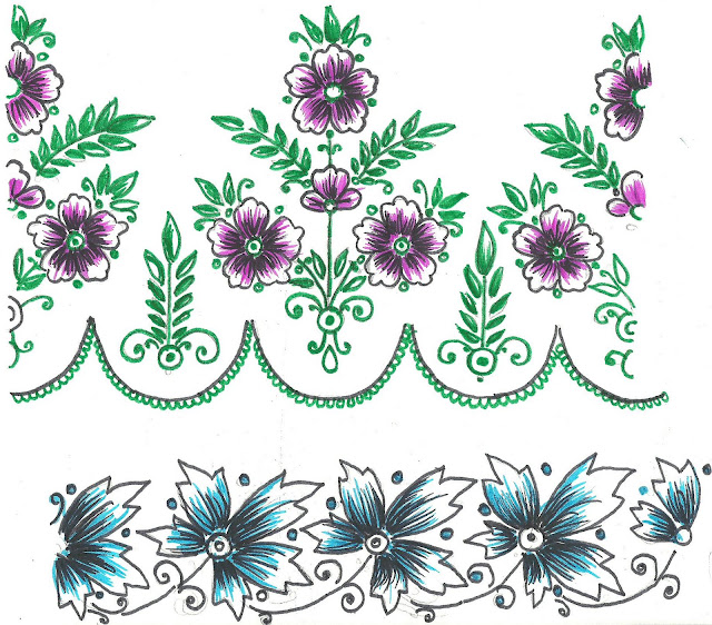 37+ Hand Embroidery Designs Simple Pillow Cover Design Drawing Images