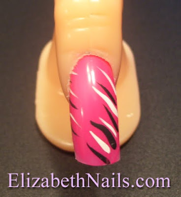 zebra pink nails, sweet nails designs ideas