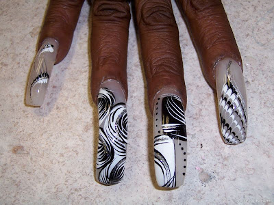 nail art designs, long nails 