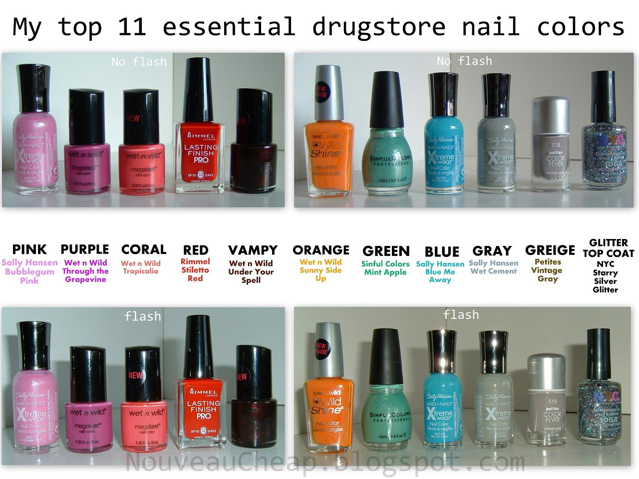 My Top 11 Essential Drugstore Nail Colors Nouveau Cheap