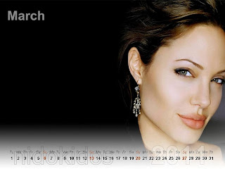 New Year 2011 Calendar, Angelina Jolie Desktop Wallpapers