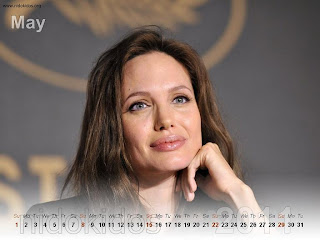 New Year 2011 Calendar, Angelina Jolie Desktop Wallpapers