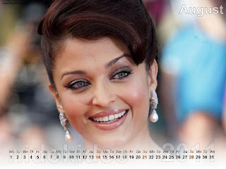 New Year 2011 Calendar, Aishwarya Rai Desktop Wallpapers