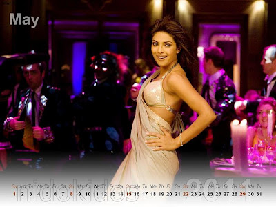 New Year 2011 Calendar, Priyanka Chopra Desktop Wallpapers