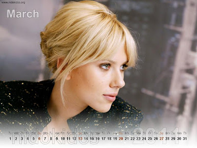 New Year 2011 Calendar, Scarlett Johansson Desktop Wallpapers