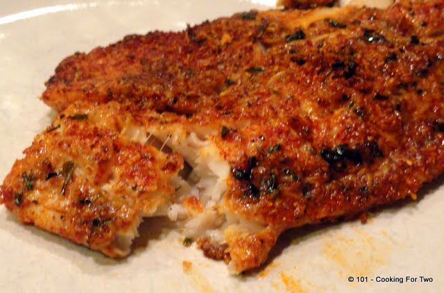 Oven Baked Paresan Crusted Tilapia from 101 Cooking For Two