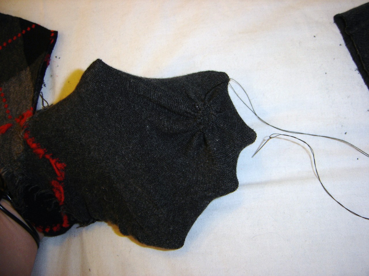 little black teapot Single Sock Dog Tutorial