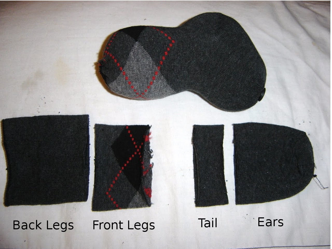 little black teapot Single Sock Dog Tutorial