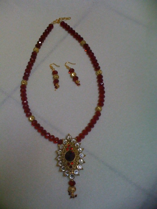 red crystal necklace