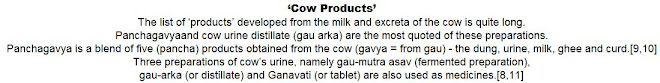 Cow products