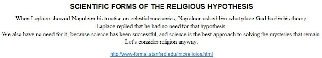 SCIENTIFIC FORMS OF THE RELIGIOUS HYPOTHESIS